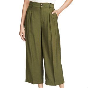 Drapey Pleated Wide-Leg Pants